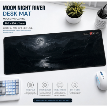 TaffGEAR Mouse Pad Gaming Moon Night River Desk Mat - YL-505