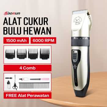 BaoRun Alat Cukur Bulu Hewan Anjing Kucing 4 Comb 1500mAh 20W 3.7V - C6
