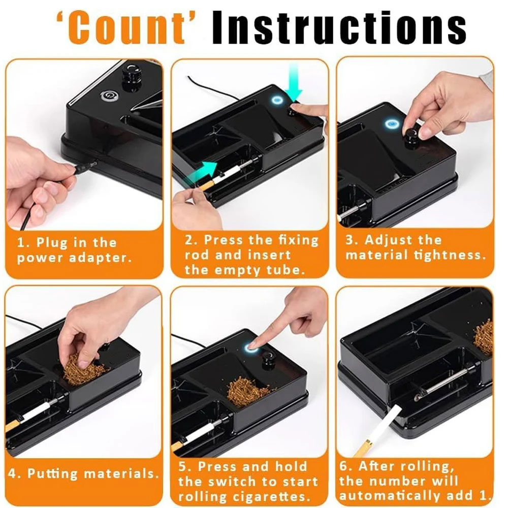 JOUGE Alat Linting Rokok 2in1 Electric Cigarette Roller 6.5mm 8mm - H10 Gambar produk JOUGE Alat Linting Rokok 2in1 Electric Cigarette Roller 6.5mm 8mm - H10 - 6