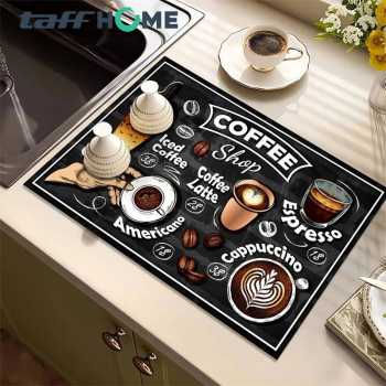 TaffHOME Tatakan Meja Alas Pengering Piring Gelas Diatomite Coffee Mat - D-40