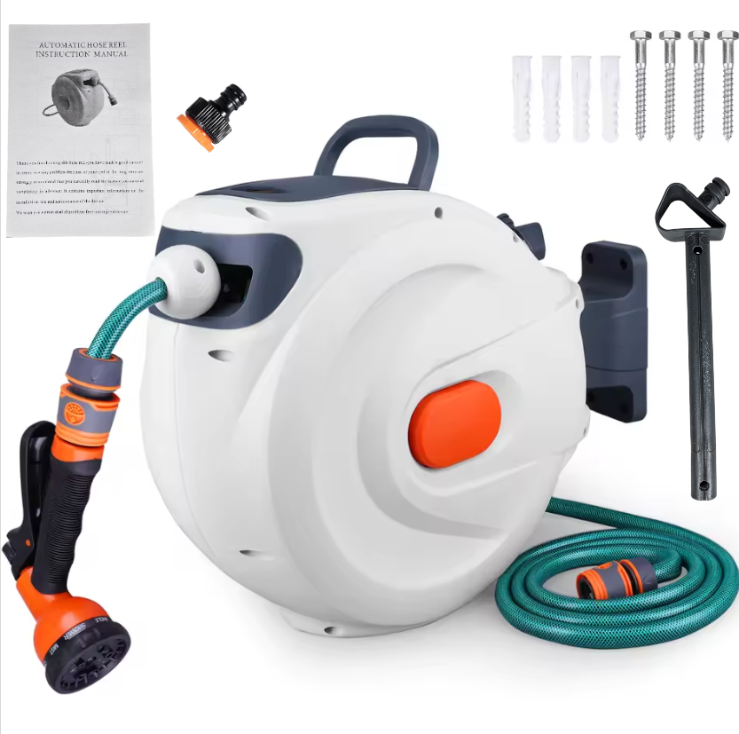 WIKOGER Selang Otomatis Gulung Retractable Water Hose Reel 10M - BW-10 Gambar produk WIKOGER Selang Otomatis Gulung Retractable Water Hose Reel 10M - BW-10 - 8