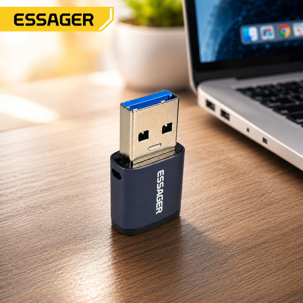 Gambar produk ESSAGER OTG Type C to USB A 3.0 Adapter Converter Fast Charging 3A - ES-OTG11 - 1