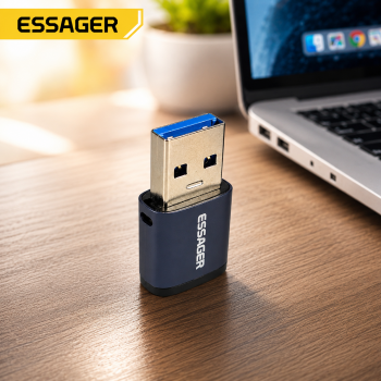 Gambar produk ESSAGER OTG Type C to USB A 3.0 Adapter Converter Fast Charging 3A - ES-OTG11 - 1