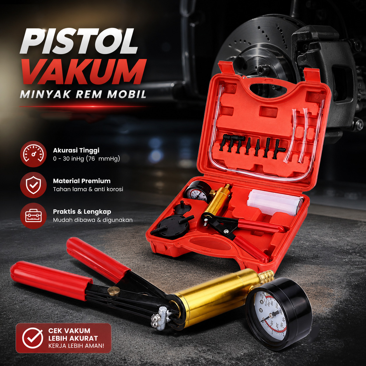 FDIT Pistol Vakum Minyak Rem Mobil Vacuum Brake Bleeder Kit - WLXY Gambar produk FDIT Pistol Vakum Minyak Rem Mobil Vacuum Brake Bleeder Kit - WLXY - Utama