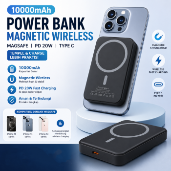 Uvolt Power Bank 10000mAh Wireless Magnetic MagSafe PD Type C 20W - UV855