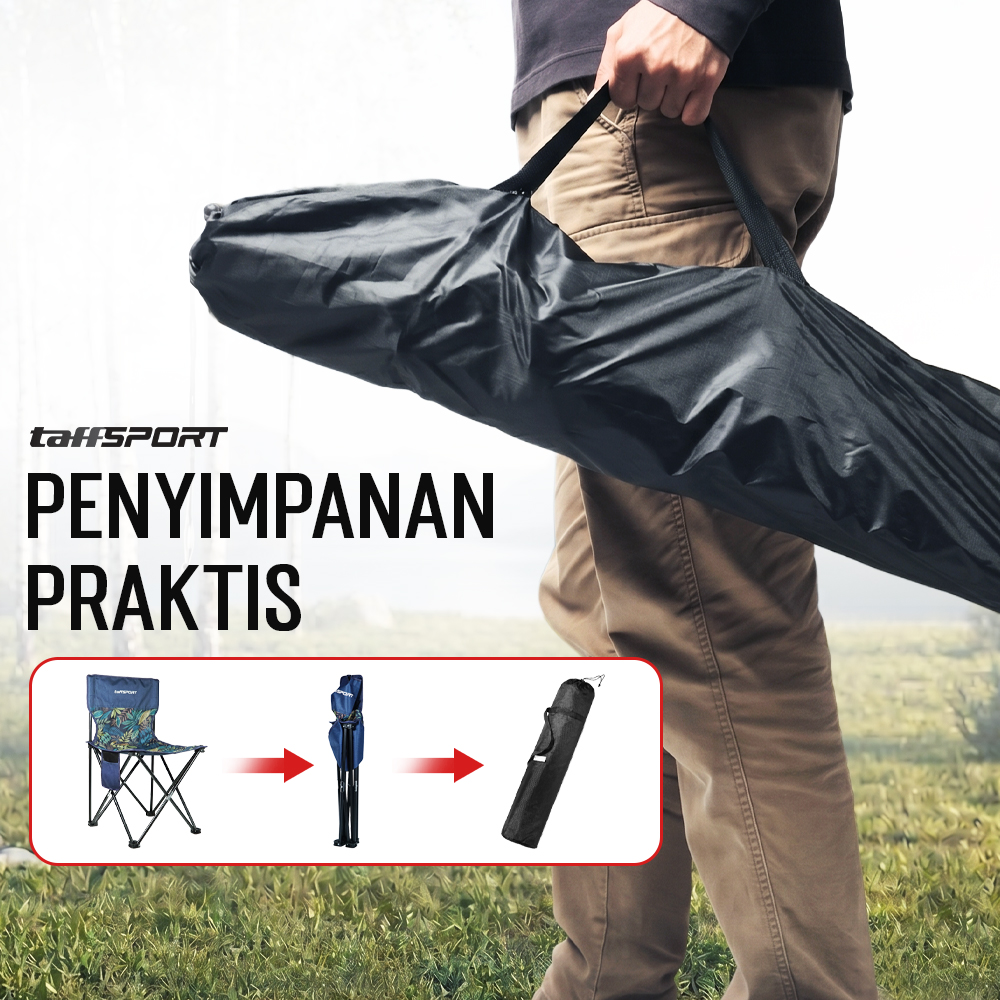 Gambar produk TaffSPORT Kursi Lipat Outdoor Camping Portable Oxford Folding Chair M - OL3336 - 6