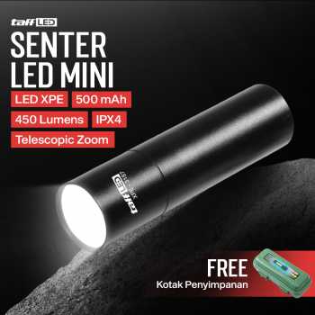 TaffLED Senter LED Mini Rechargable Telescopic Zoom XPE - 3187