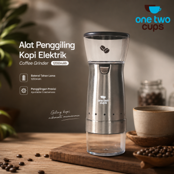 One Two Cups Alat Penggiling Kopi Elektrik Coffee Grinder 1200mAh - CRO-12