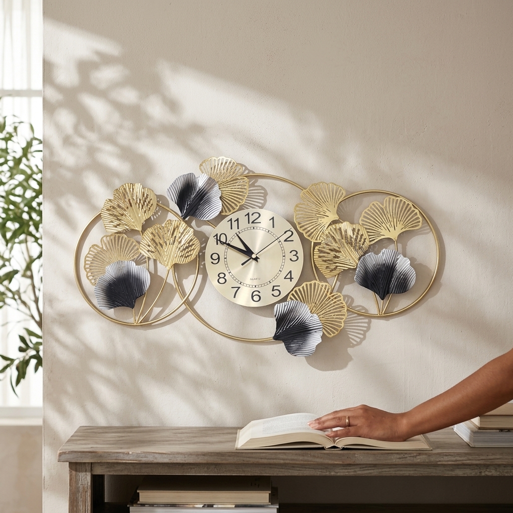 TaffHOME Jam Dinding Quartz Iron Luxury European Style Clock 60cm - 24107 Gambar produk TaffHOME Jam Dinding Quartz Iron Luxury European Style Clock 60cm - 24107 - 4