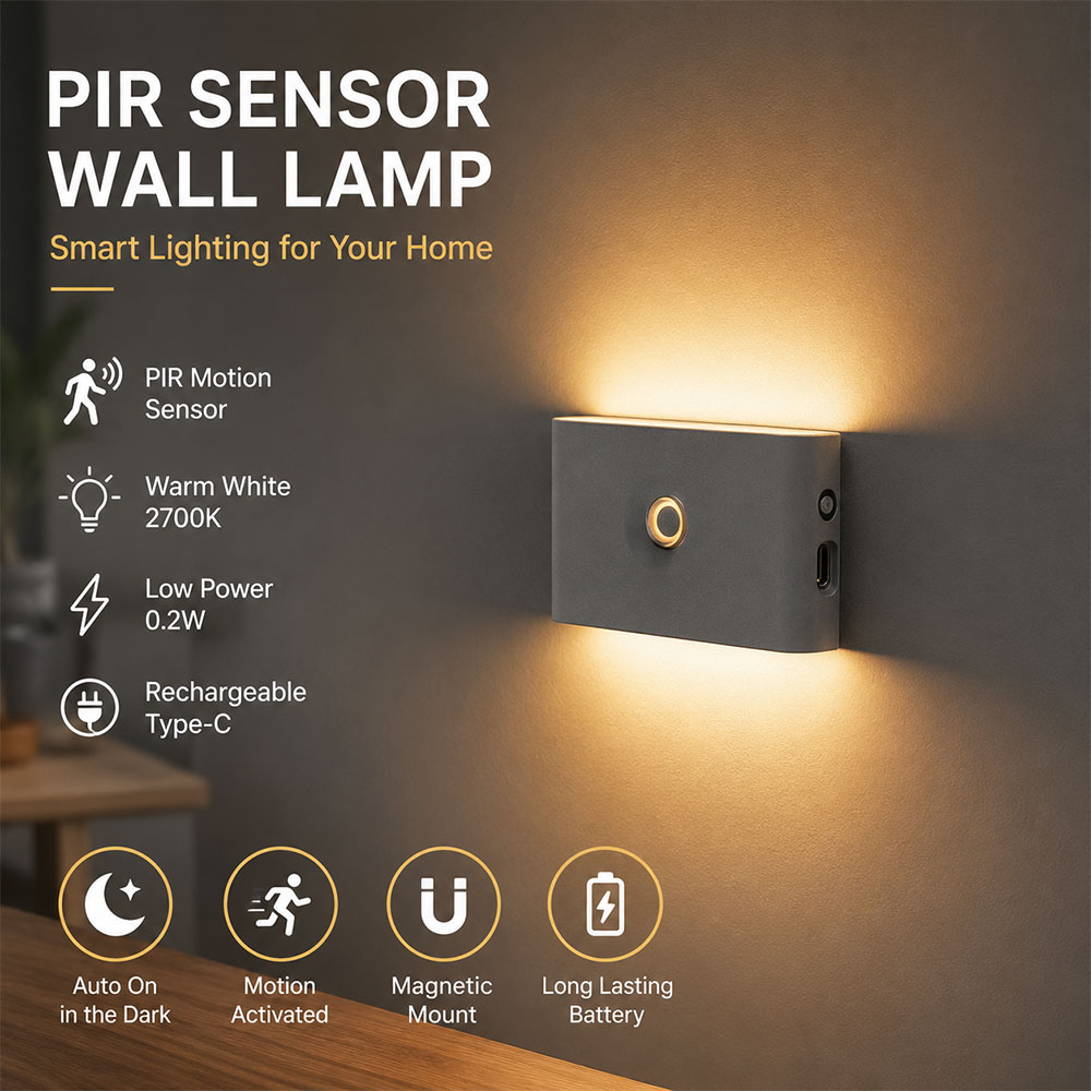 YTDMEN Lampu Dinding Hias Rumah Sensor PIR Round Warm White 2700K 0.2W - SX-SNL-A Gambar produk YTDMEN Lampu Dinding Hias Rumah Sensor PIR Round Warm White 2700K 0.2W - SX-SNL-A - Utama