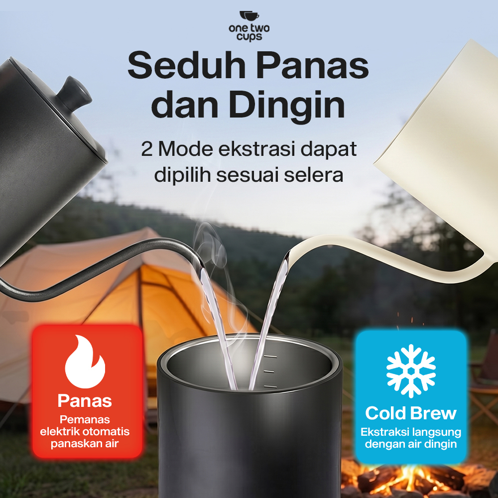 One Two Cups Portable Coffee Maker 2in1 20 Bar 1500mAh for Nespresso - HS9440-1S Gambar produk One Two Cups Portable Coffee Maker 2in1 20 Bar 1500mAh for Nespresso - HS9440-1S - 2