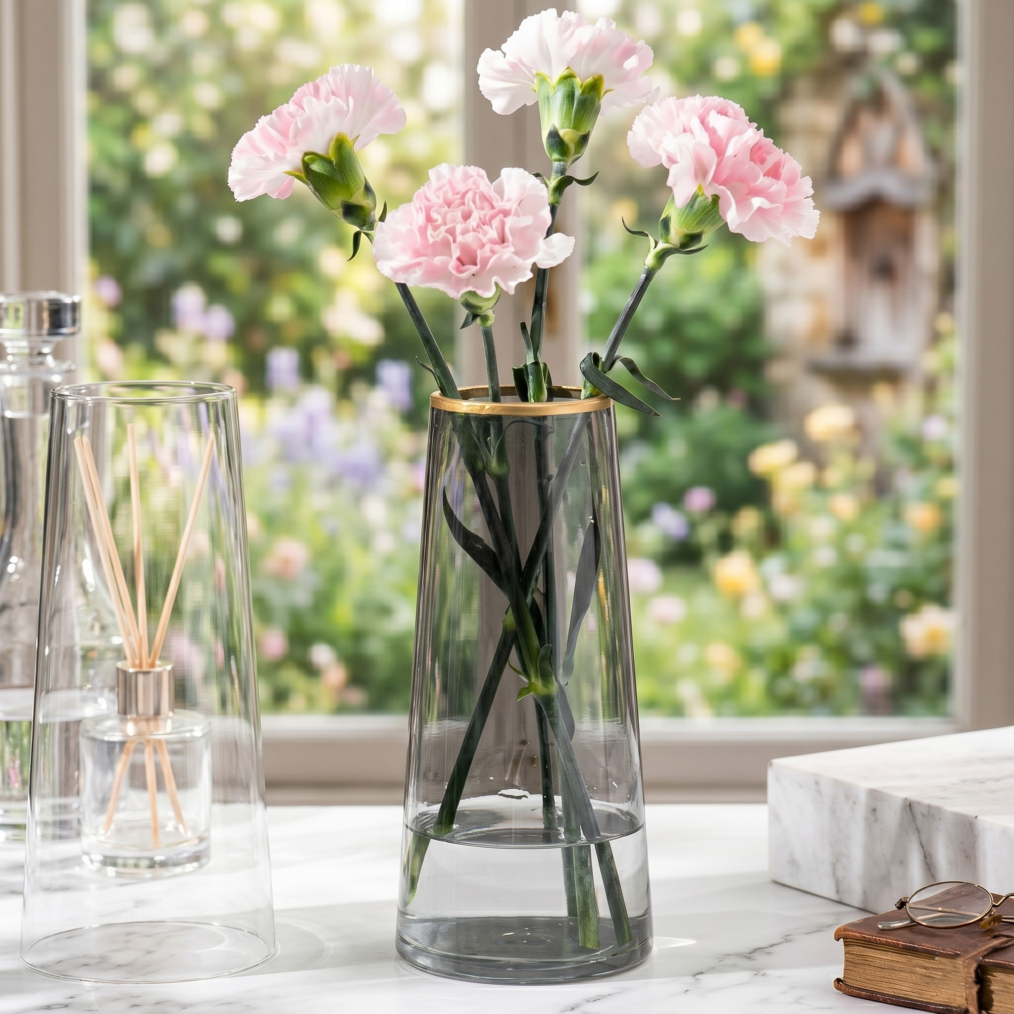 TaffHOME Vas Bunga Kaca Silinder Smooth Nordic Simple Glass Vase - QT072 Gambar produk TaffHOME Vas Bunga Kaca Silinder Smooth Nordic Simple Glass Vase - QT072 - Utama