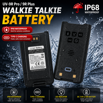 Baofeng Baterai Walkie Talkie for UV-9R Plus UV-9R Pro - BL-9