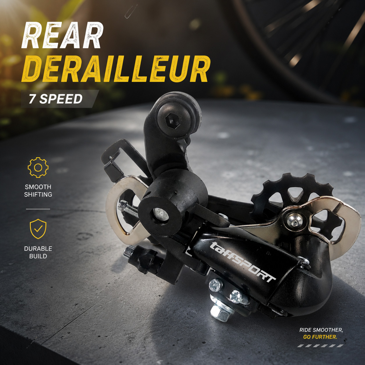 TaffSPORT Rival Rear Derailleur Biycle Sepeda 7 Speed - RD-TX35 Gambar produk TaffSPORT Rival Rear Derailleur Biycle Sepeda 7 Speed - RD-TX35 - Utama