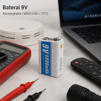 DAWEIKALA Baterai Isi Ulang 9V Li-ion Rechargeable USB 6800mAh 1 PCS - D-9V
