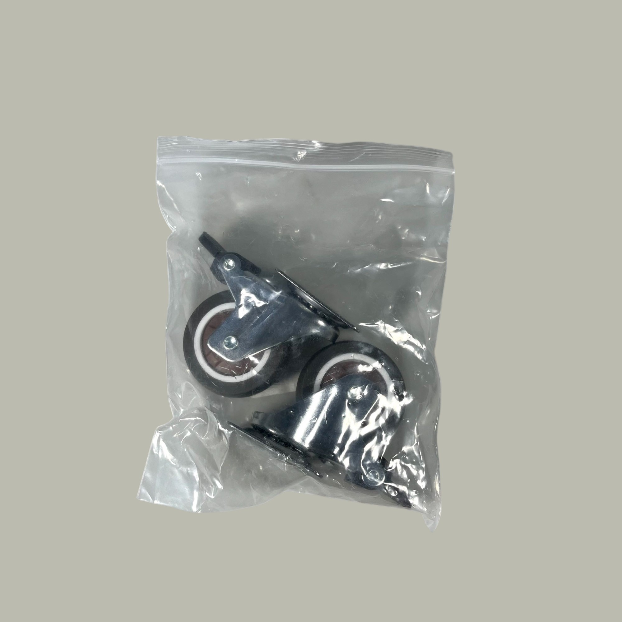 CASTRY Roda Kastor Furniture Soft Rubber Caster Wheel 2 Inch 2 PCS Flat with Brake - C20 Gambar produk CASTRY Roda Kastor Furniture Soft Rubber Caster Wheel 2 Inch 2 PCS Flat with Brake - C20 - Kemasan