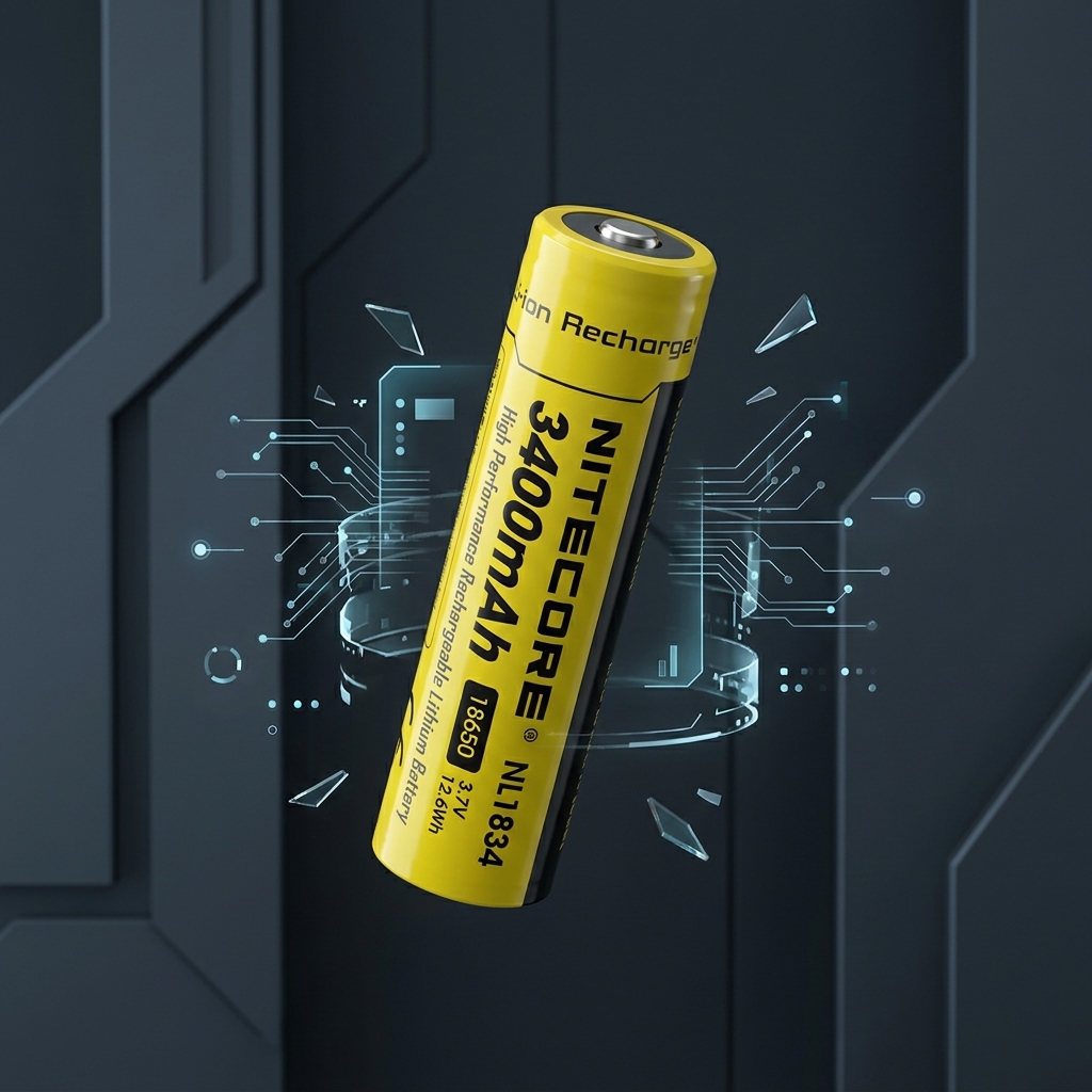 NITECORE Baterai Isi Ulang 18650 Rechargeable Li-Ion 3.7V 3400mAh 1PCS - NL1834 Gambar produk NITECORE Baterai Isi Ulang 18650 Rechargeable Li-Ion 3.7V 3400mAh 1PCS - NL1834 - 1