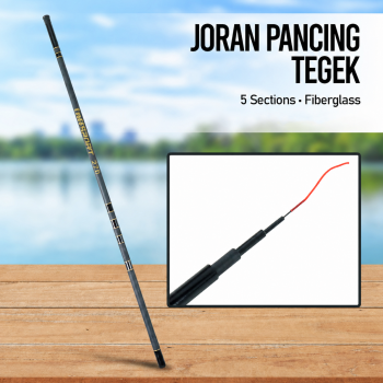 TaffSPORT Joran Pancing Pole Tegek Fiberglass Fishing Rod 2.3M - SHZ46