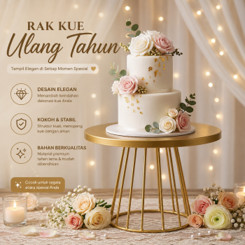 Chamat Rak Kue Stand Metal Dessert Industrial Table Cup Cake Tray - INU111