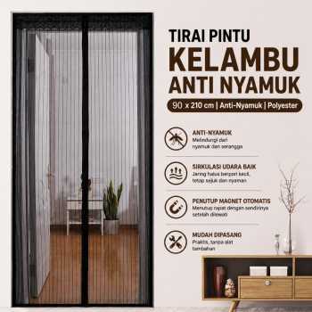 TaffHOME Tirai Pintu Anti Nyamuk DIY Kelambu Magnetic Door - HW121
