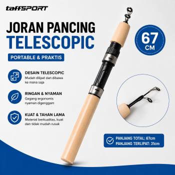 TaffSPORT Joran Pancing Spinning Carbon Fiber 3 Section 67cm - SX-284