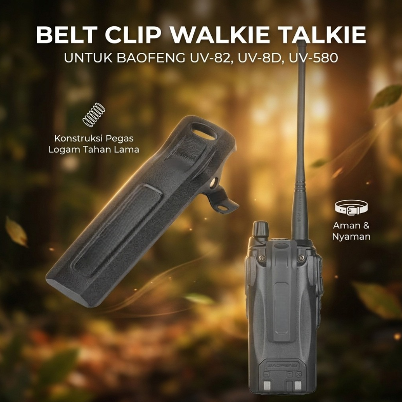 Fong Two Ways Walkie Talkie Belt Clip Fall Resistant for Baofeng UV-82 Gambar produk Fong Two Ways Walkie Talkie Belt Clip Fall Resistant for Baofeng UV-82 - Utama