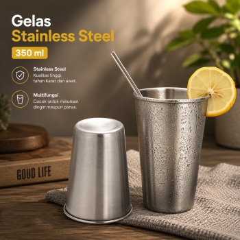 HOSPORT Gelas Stainless Steel Korea Single Wall Glass - H79