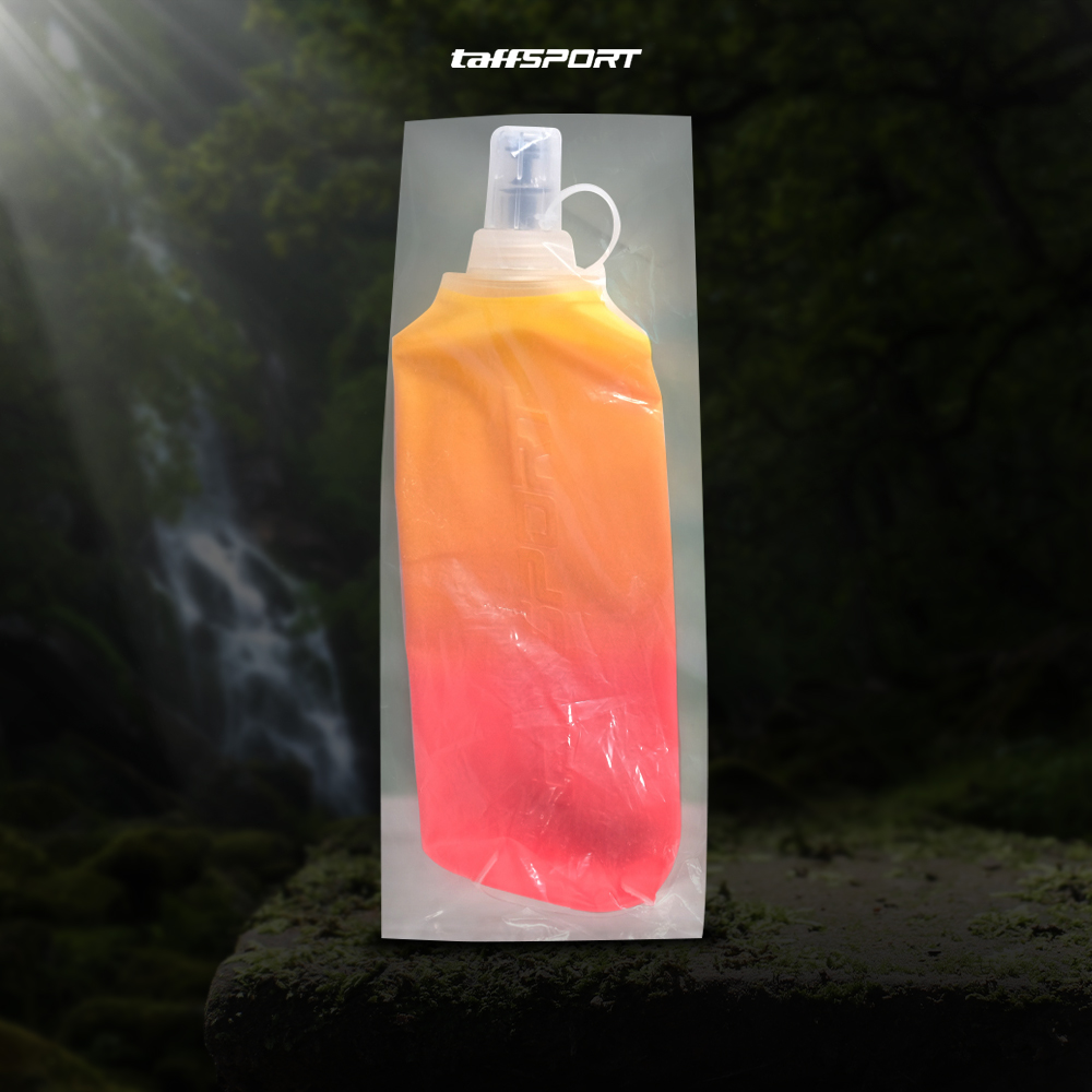 TaffSPORT Botol Minum Lipat Soft Flask Foldable Water Bottle TPU 500ml - TF-50 Gambar produk TaffSPORT Botol Minum Lipat Soft Flask Foldable Water Bottle TPU 500ml - TF-50 - Kemasan