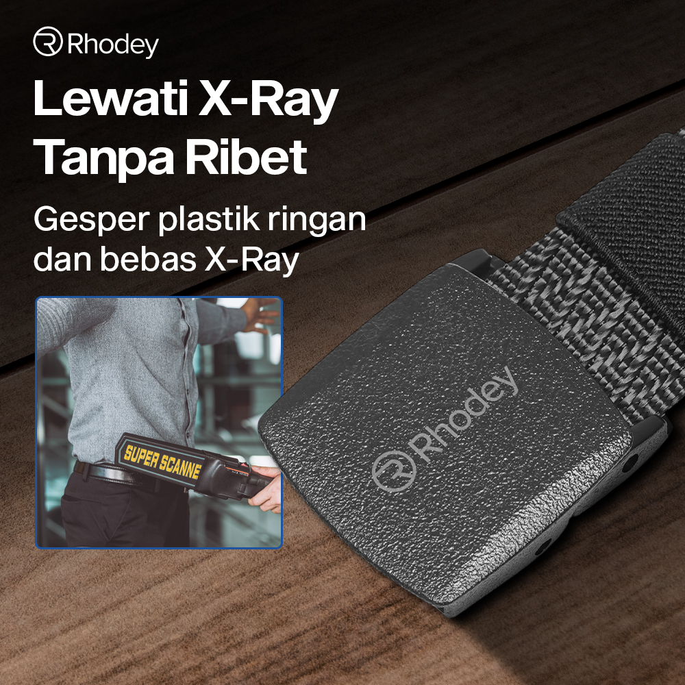 Rhodey Tali Ikat Pinggang Pria Anti X-ray Plastik Automatic Buckle - 2018 Gambar produk Rhodey Tali Ikat Pinggang Pria Anti X-ray Plastik Automatic Buckle - 2018 - 1
