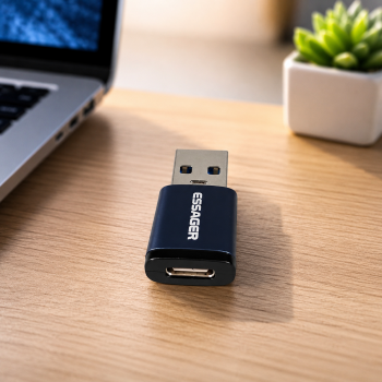 Gambar produk ESSAGER OTG Type C to USB A 3.0 Adapter Converter Fast Charging 3A - ES-OTG11 - 2