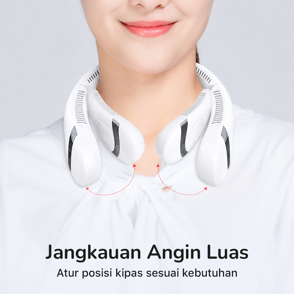 TIEIRTS Kipas Angin Portable Bladeless Neck Mini Cooling Fan 5000mAh - H11 Gambar produk TIEIRTS Kipas Angin Portable Bladeless Neck Mini Cooling Fan 5000mAh - H11 - 2