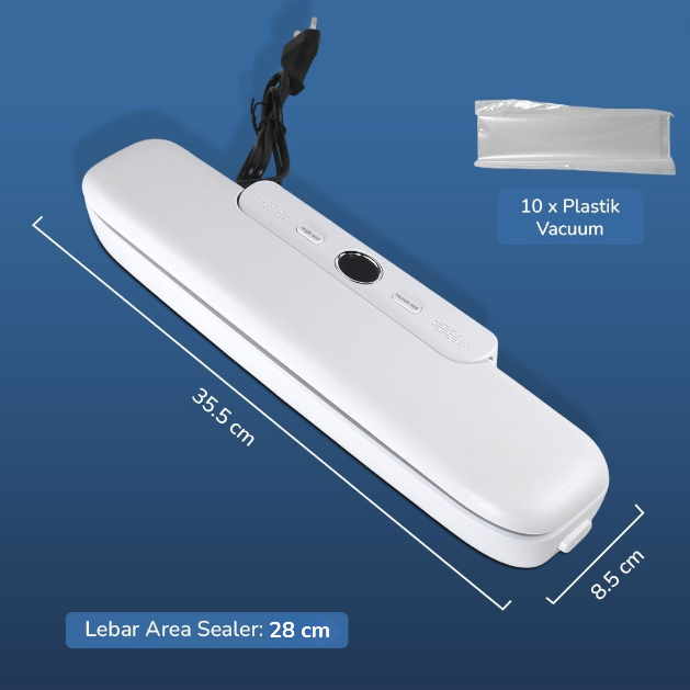 TFALO Alat Vakum Makanan Vacuum Sealer Packaging Machine with Bag - FK-7912 Gambar produk TFALO Alat Vakum Makanan Vacuum Sealer Packaging Machine with Bag - FK-7912 - 7
