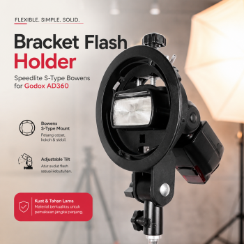 HOWN Bracket Flash Holder Speedlite S-Type Bowens for Godox AD360 - B40