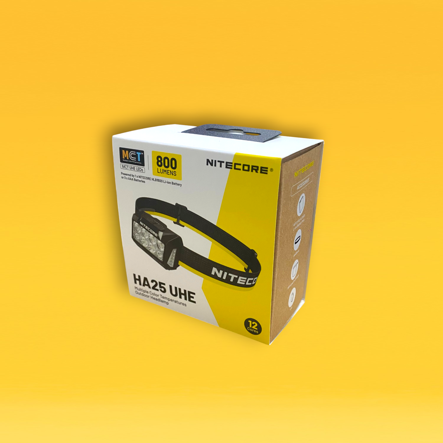Gambar produk NITECORE Senter Kepala Headlamp LED MCT 3in1 Color IP66 800 Lumens - HA25 UHE - Kemasan