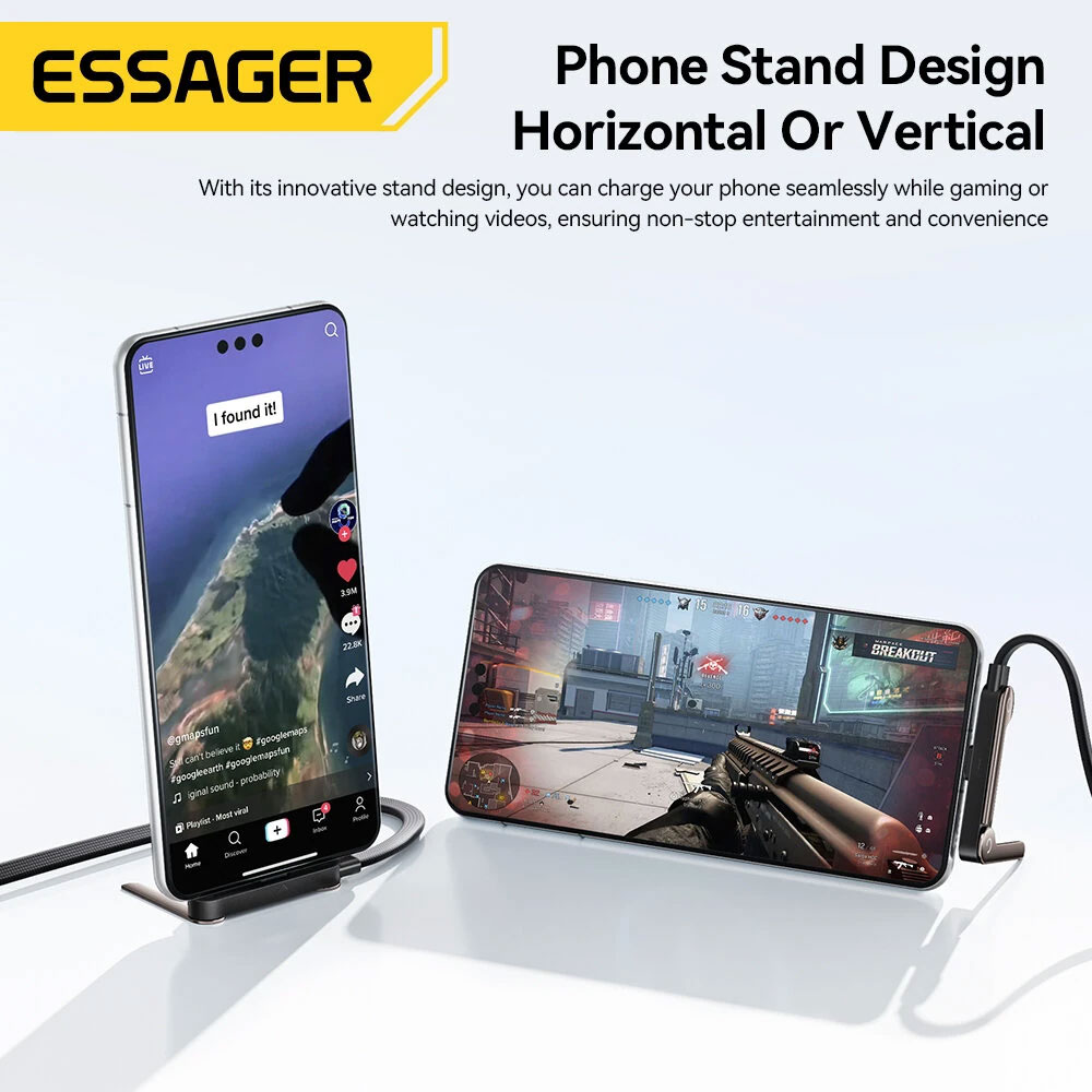 Gambar produk ESSAGER Kabel Data USB A to Type C Fast Charging 7A 100W - ES-X78 - 4