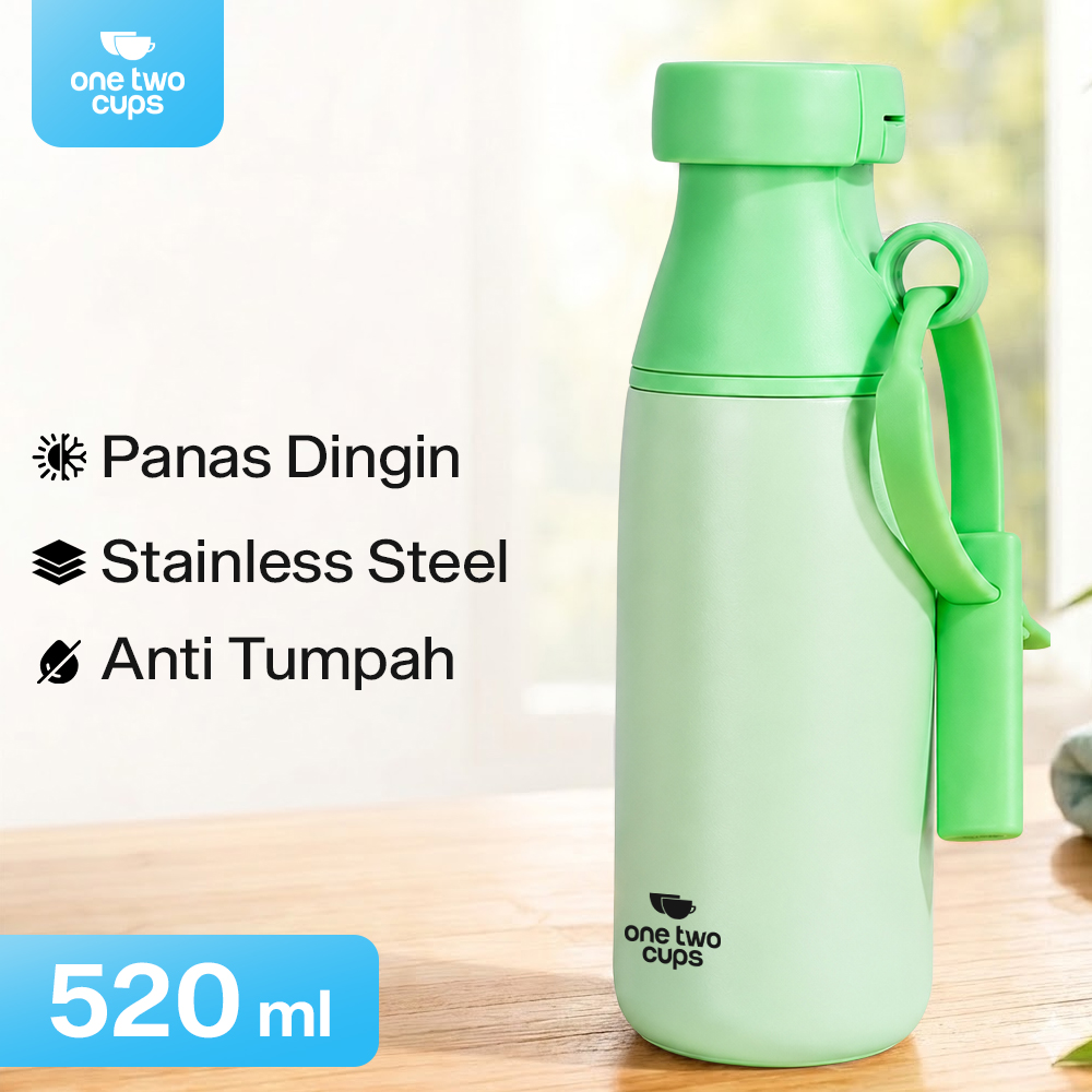 One Two Cups Botol Minum Tumbler Air BPA Free Stainless Steel 520ml - CL520 Gambar produk One Two Cups Botol Minum Tumbler Air BPA Free Stainless Steel 520ml - CL520 - Utama