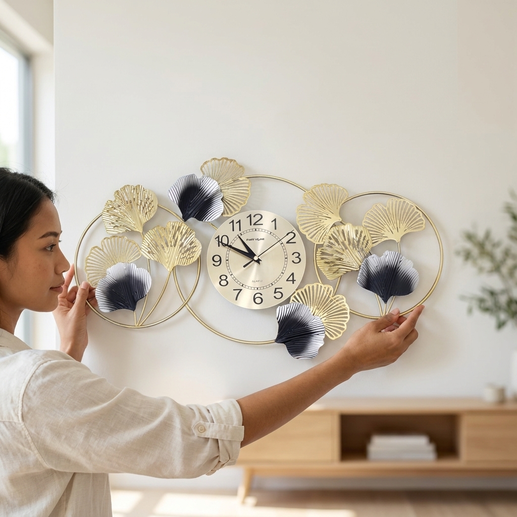 TaffHOME Jam Dinding Quartz Iron Luxury European Style Clock 60cm - 24107 Gambar produk TaffHOME Jam Dinding Quartz Iron Luxury European Style Clock 60cm - 24107 - 6