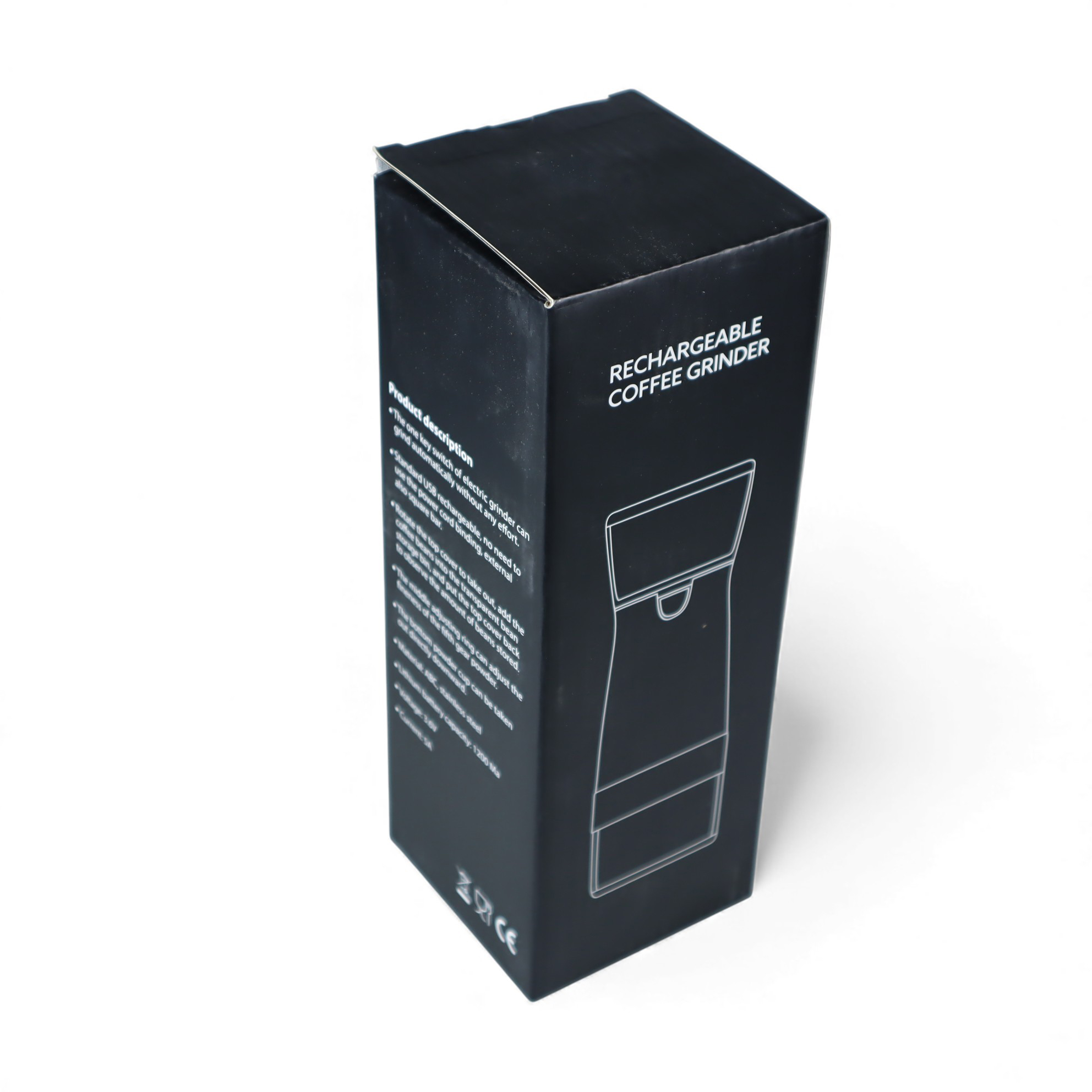 One Two Cups Alat Penggiling Kopi Elektrik Coffee Grinder 1200mAh - CRO-12 Gambar produk One Two Cups Alat Penggiling Kopi Elektrik Coffee Grinder 1200mAh - CRO-12 - Kemasan
