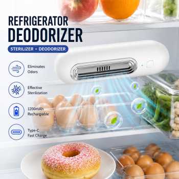 HOMGE Penghilang Bau Kulkas Sterilizer Deodorizer Refrigerator 1200mAh - HM-12