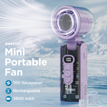 TaffGO Kipas Angin Portable Genggam Turbo Mini Cooling Fan 3600mAh - FC8