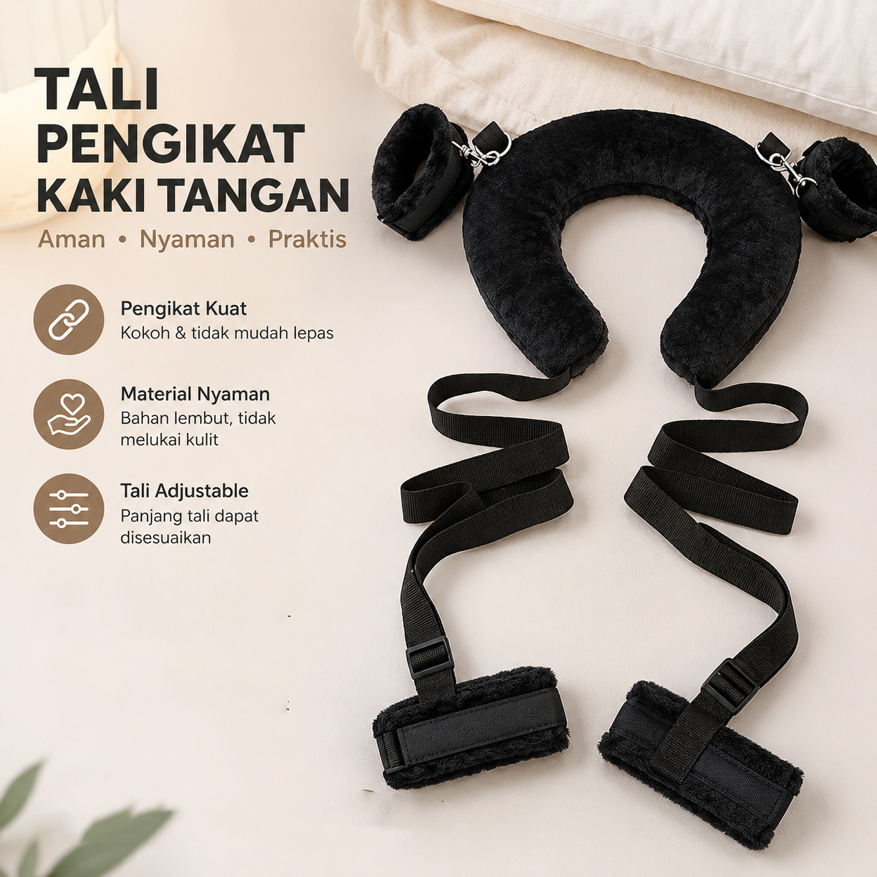 SMSPADE Tali Pengikat Kaki Tangan BDSM Bondage Sets Rope - PCT7 Gambar produk SMSPADE Tali Pengikat Kaki Tangan BDSM Bondage Sets Rope - PCT7 - Utama