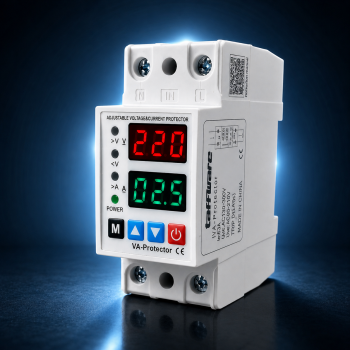 Gambar produk Taffware MCB Digital Din Rail Over Voltage Protector 63A 2P 230V - ZS3-VA - 2