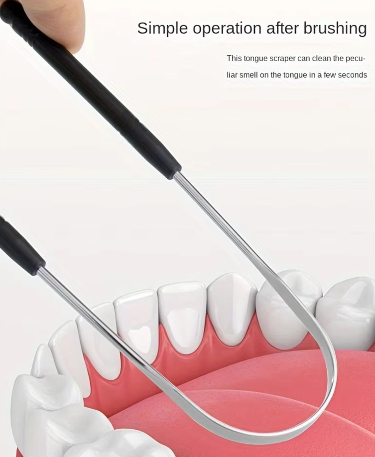 Uung Pembersih Lidah Bau Mulut Tongue Scraper Stainless Steel - INU149 Gambar produk Uung Pembersih Lidah Bau Mulut Tongue Scraper Stainless Steel - INU149 - 3