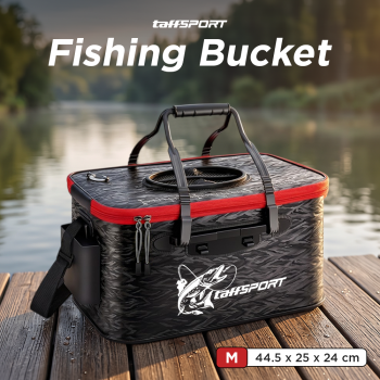 TaffSPORT Tas Perlengkapan Memancing 3D Foldable Fishing Bucket EVA - INU122