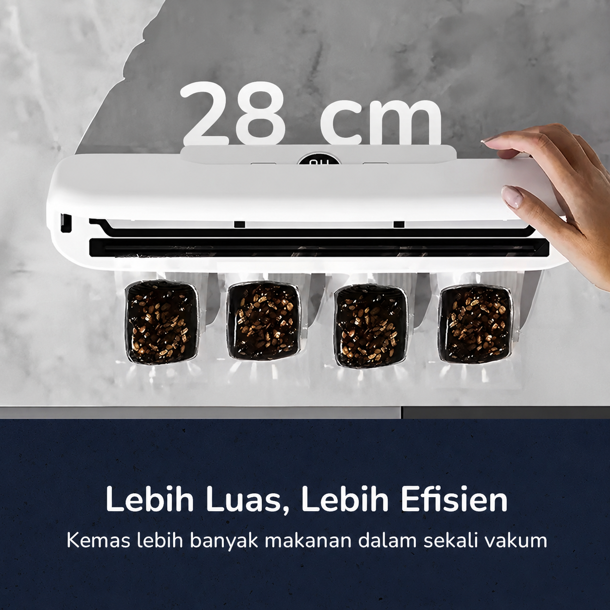 TFALO Alat Vakum Makanan Vacuum Sealer Packaging Machine with Bag - FK-7912 Gambar produk TFALO Alat Vakum Makanan Vacuum Sealer Packaging Machine with Bag - FK-7912 - 4
