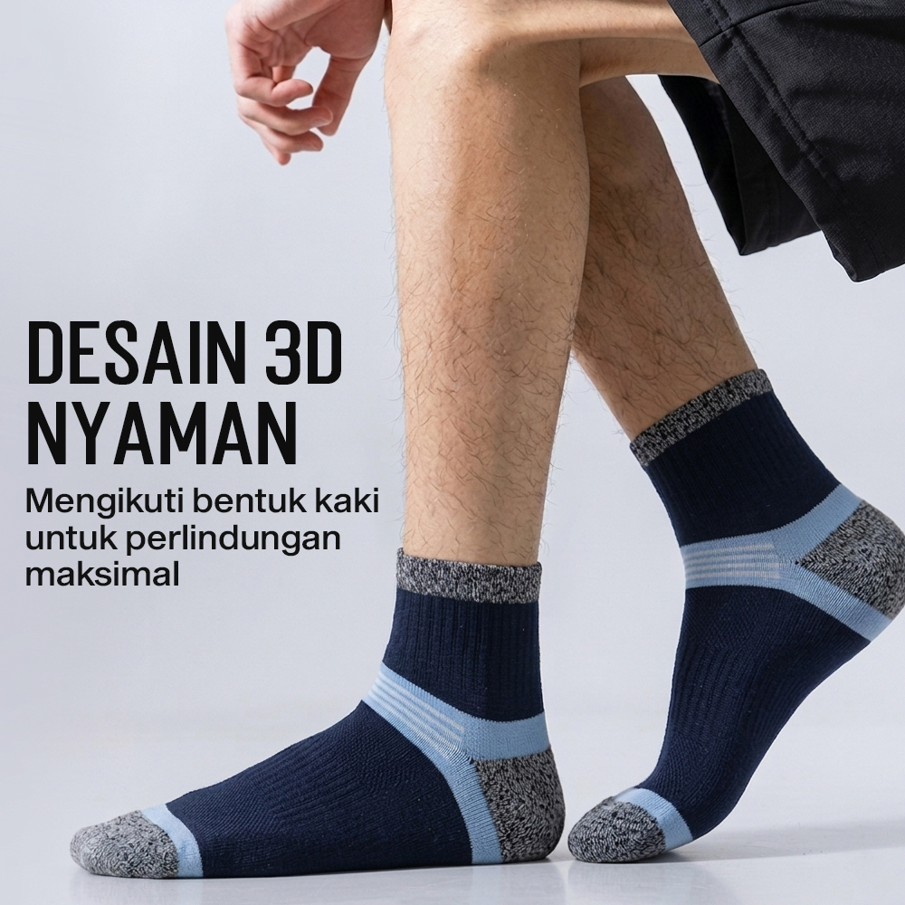 ZTOET Kaos Kaki Pendek Olahraga Quick Dry Breathable Sock Pria 39-45 - WZ173 Gambar produk ZTOET Kaos Kaki Pendek Olahraga Quick Dry Breathable Sock Pria 39-45 - WZ173 - 2