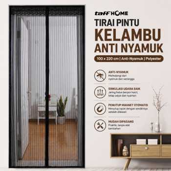 TaffHOME Tirai Pintu Anti Nyamuk DIY Kelambu Magnetic Door Velcro - HW33