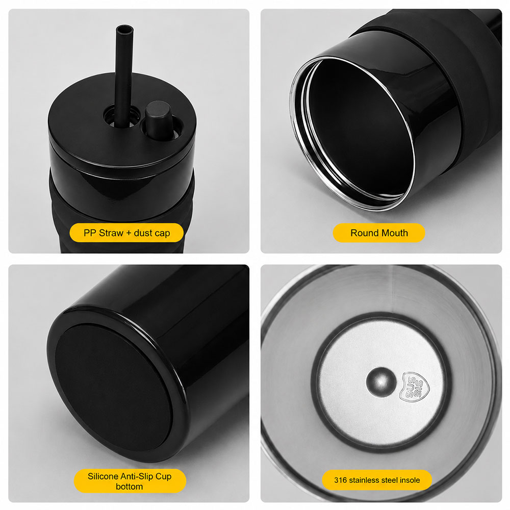 One Two Cups Botol Minum Tumbler Air Panas Dingin with Straw 710ml - YS-1000 Gambar produk One Two Cups Botol Minum Tumbler Air Panas Dingin with Straw 710ml - YS-1000 - 2