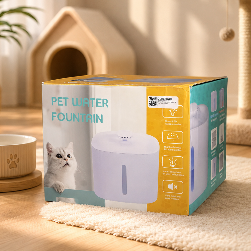 Junzipet Water Dispenser Tempat Minum Anjing Kucing 3L - EZ-1002 Gambar produk Junzipet Water Dispenser Tempat Minum Anjing Kucing 3L - EZ-1002 - Kemasan