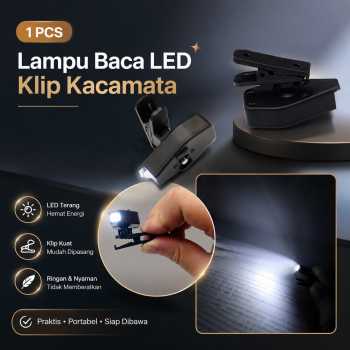 TaffLED Lampu Baca LED Klip Kacamata Mini Portable Glasses Light 1 PCS - ZMD00165
